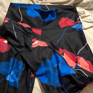 Fabletics 7/8 Black Floral Legging